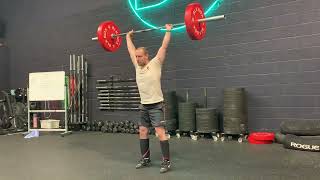 Tall power jerk demonstration