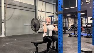 Seated shoulder press demonstration