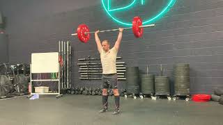Paused overhead press (pause in overhead position) demonstration