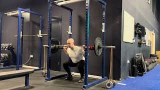 Banded bottom up back squat demonstration