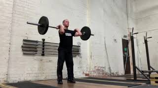 Tempo paused front squat demonstration