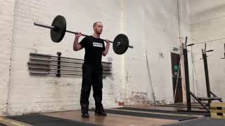 Tempo paused back squat demonstration