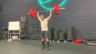 Behind neck power jerk demonstration
