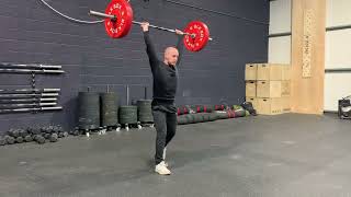 Clean pull + clean + front squat + split jerk demonstration
