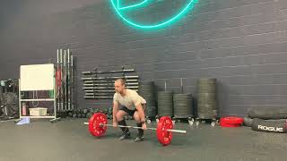 Clean pull * hang clean pull above knee + clean + hang clean above knee + front squat demonstration