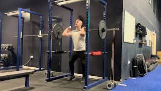 Banded bottom up front squat demonstration