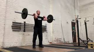 Pause clean pull above knee + pause hang clean above knee demonstration