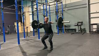 1 + 1/4 front squat with pause demonstration